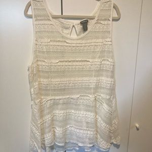 Cream Lace Torrid Tank Top